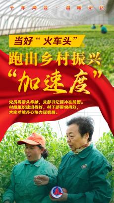 十年兩會｜“當(dāng)好‘火車頭’，跑出鄉(xiāng)村振興‘加速度’！