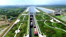 安徽廬江：引江濟(jì)淮菜子湖線航道試通航