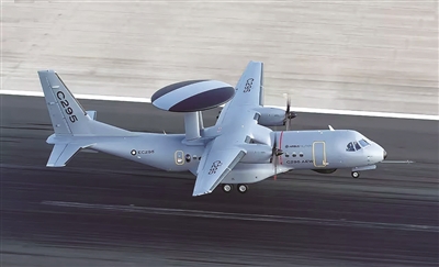西班牙引進(jìn)的空客C295預(yù)警機(jī)。