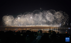 迎春煙花點亮南昌夜空