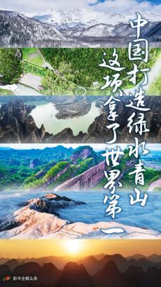 中國(guó)打造綠水青山 這項(xiàng)拿了世界第一