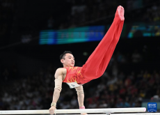 巴黎奧運(yùn)會(huì)丨體操——男子雙杠：鄒敬園奪得冠軍