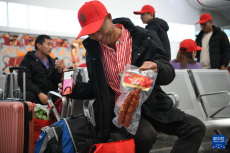 愛心列車護送外出務(wù)工人員返崗