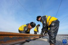 我國在建最北高鐵哈伊高鐵全線鋪軌貫通